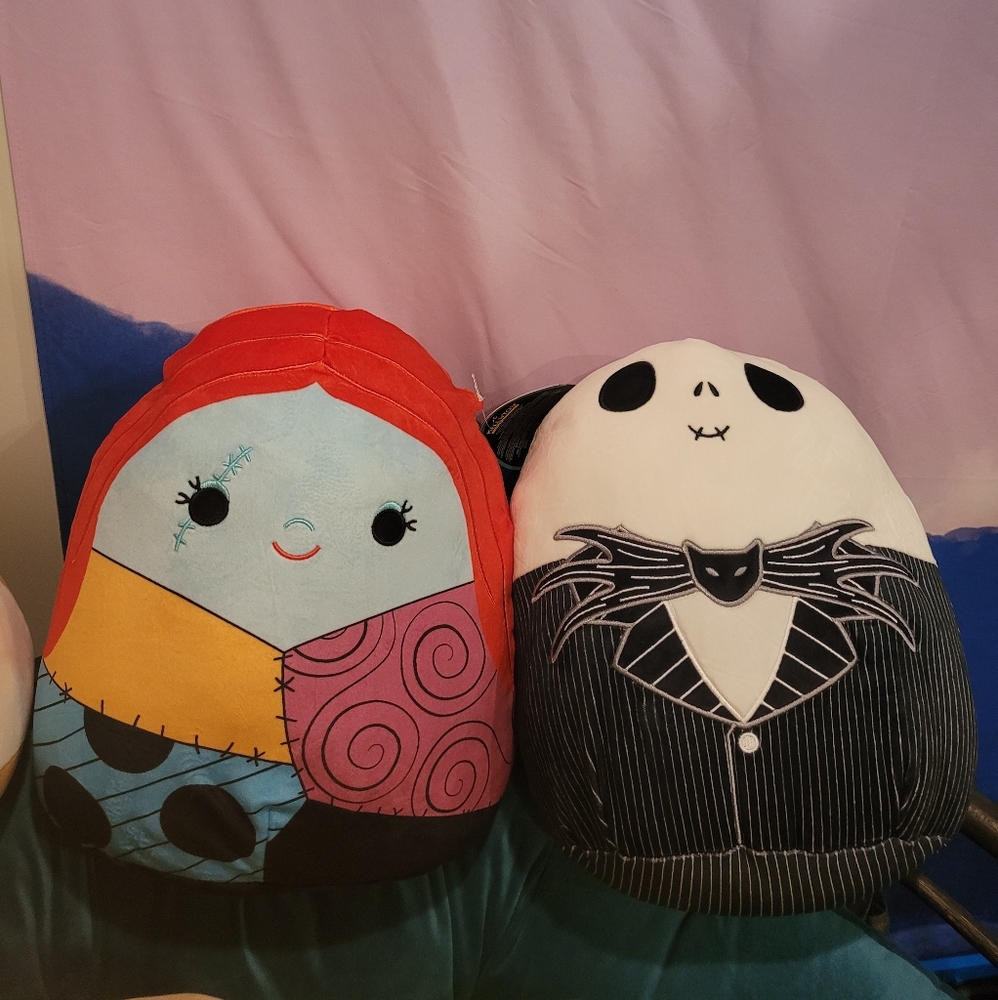 NWT NBC Jack and Sally Pack Squishmallows 12 inch